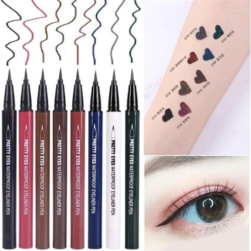 Professional Fast Dry Smooth Waterproof Eyeliner Pencils Eyes Brown Black Color Pigments Liquid Eye Liner Pen Make Up Tools