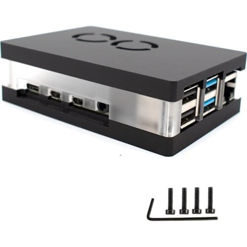 Raspberry pi 4 Case Acrylic Case Light Fan Transparent black Clear raspberry pi Case