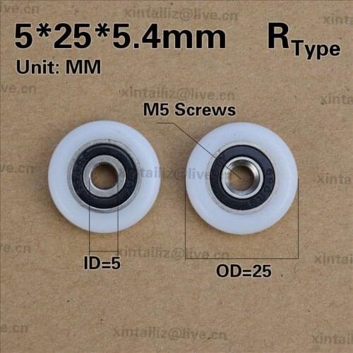 [R0525-5.4]Free Shipping 10PCS bathroom room fitting 5mm*25mm*5.5mm shower room wheel pulley wheel