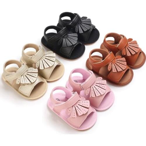 Summer Baby Girls Clogs Shoes Fashion Sandals Infant Baby Girls Soft Sole Sandals Toddler Summer Shoes Bow-Knot Party Shoes