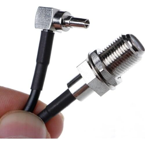 RF Spiral Cable Cord Connector F to CRC9 F Female to CRC9 Right Angle Crimp RG174 Spiral Cable 15cm New S18 Wholesale