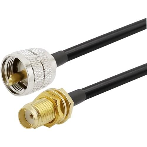 RG58 Extension Cord SMA Female to UHF SO239 PL259 Male Cable for Ham Radio UHF SO-239 Plug to SMA Jack Adapter