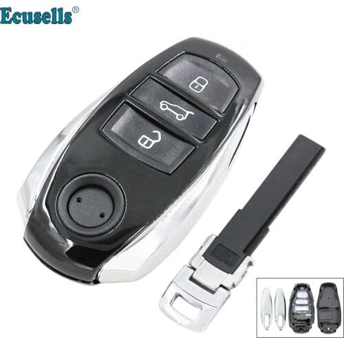 Smart 3 Button Remote Key Shell Case Fob for VW Volkswagen Touareg 2010-2014 uncut with insert key