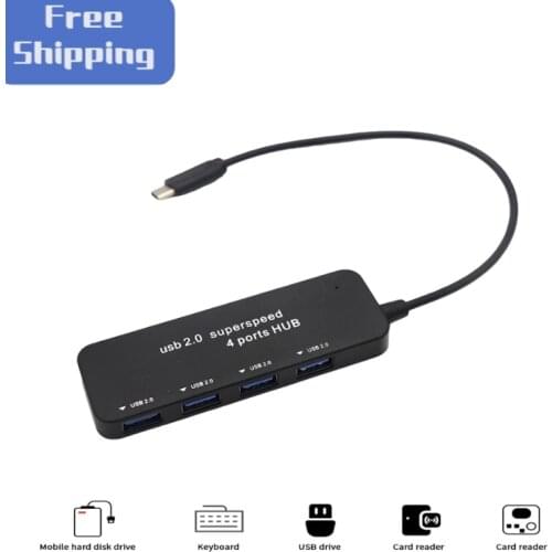 Multi-device Adapter HUB USB 2.0 High Speed Portable 4 Ports USB for Lenovo Xiaomi Macbook Pro PC Laptop Desktop