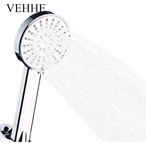 VEHHE 3 Modes Full chrome Shower Head Bathroom Multifunction Handheld Round Shower Nozzle Simplify Large Panel Shower heads