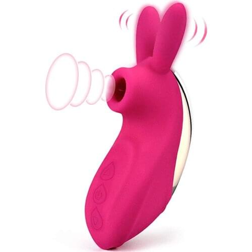 Rabbit G-spot Clitoral Sucking Vibrator For Clit Nipple Stimulation Rechargeable Silicone Vagina Anal Mini Sucker Licking Tongue