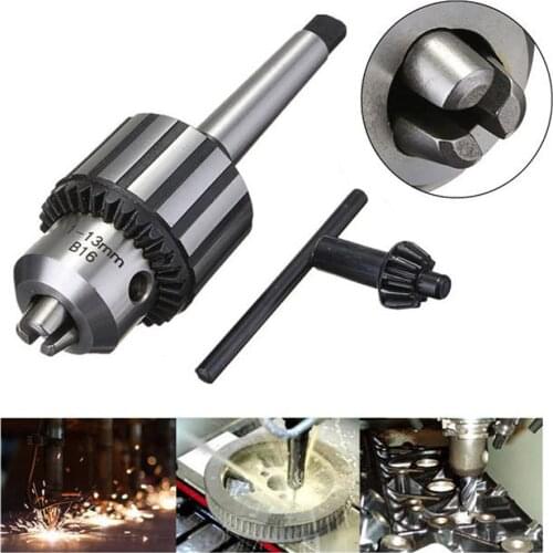 1-13mm MT2 B16 High-precision Bench Drill Drilling Machine Heavy-duty Chuck with Shank Adaptor Hardware Tool Professional