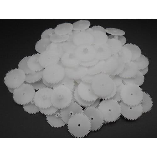 100Pcs 0.5 Modulus 0.5M Double Gear Reduction Bilayer Gears 46 Teeth 8 Teeth Aperture 2MM 1.95mm 2A Tight Fitting 46T 8T 46082A