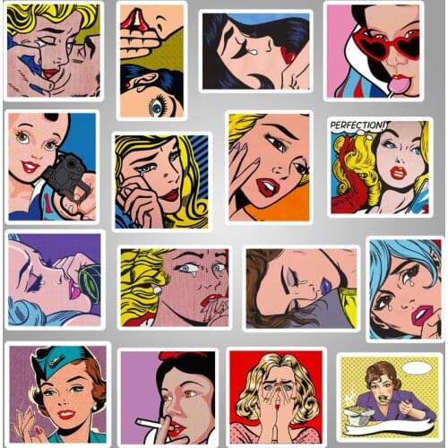 100PCS Retro girl pop style Stickers Crafts And Scrapbooking stickers kids toys book Decorative sticker DIY Stationery