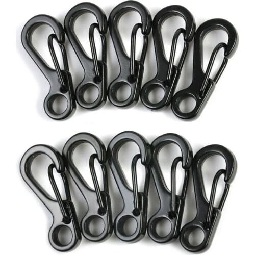 10x Outdoor Stainless Steel Buckle Carabiner Keychain Key Ring Clip Hook
