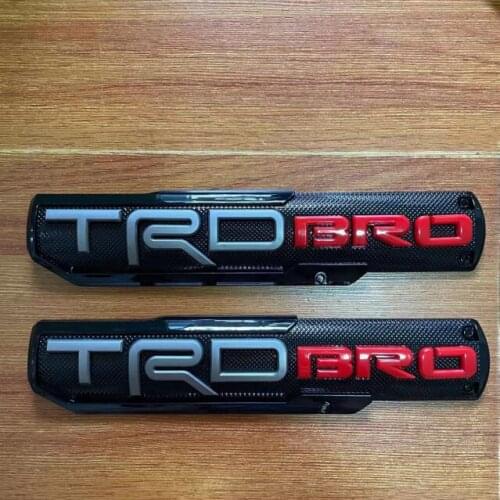 2x 3D Black BRO Custom Auto Fender Emblem Trunk Badge Decals Sticker Car Accessories