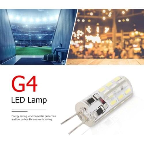 2W SMD3014 G4 LED Lamp DC 12V 24 SMD3014 110LM White LED replace Silicone Corn Bulb Halogen Light