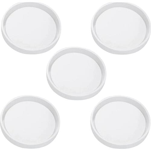 5 Pack Big Diy Round Coaster Silicone Mold, Diameter 3.15Inch/8cm, Molds for Casting with Resin, Cement