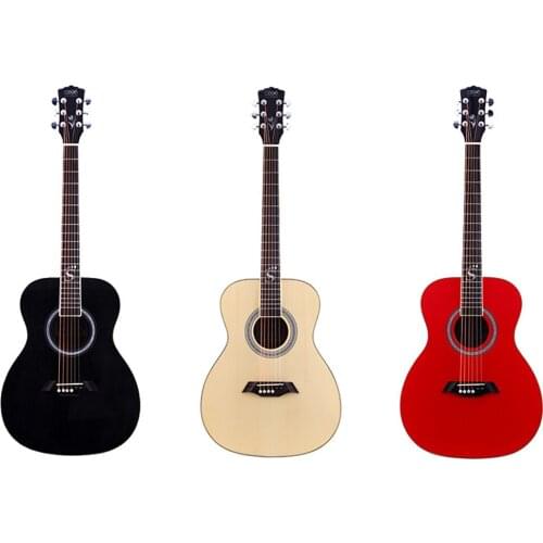 Acoustic Guitar 40 Inch Spruce Guitar Body Rosewood Fretboard Folk Guitar for Beginners Concert Party AGT375