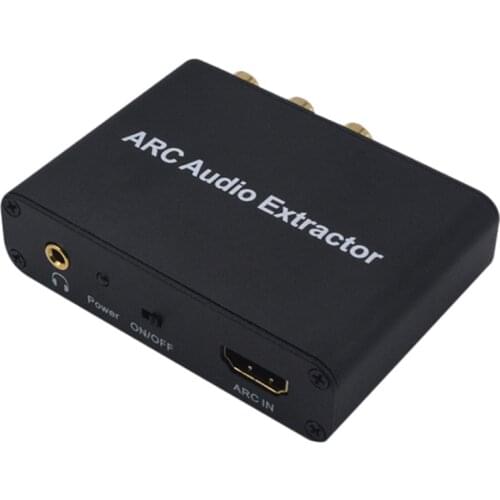ARC HDMI-compatible Audio Extractor Digital To Analog Audio Converter AUX SPDIF Coaxial RCA 3.5mm Jack Output Metal Shell