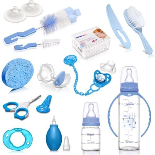 BEBENEO Luxury baby bottle feeding sets baby glass feeding bottle pacifier 12 items 1 box Turkish made Baby Feeding bottle
