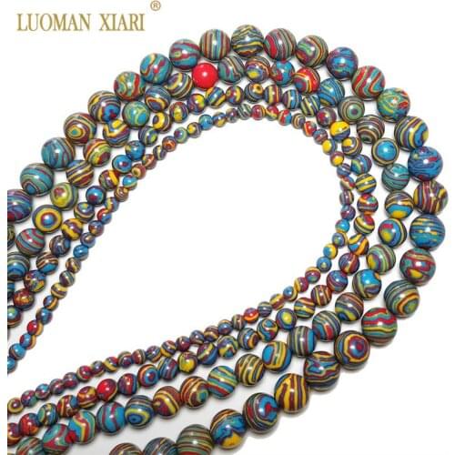 Free Shipping 2 color malachites Loose Round Stone Beads For Jewelry Making DIY Bracelet Necklace 4/6/8/10/12 MM