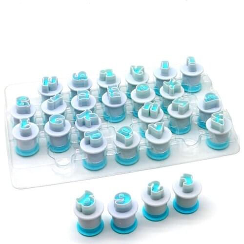 Baking pastry Mold letter fondant Cookie Cutter 26pcs Upper&Lowercase Alphabet and 10pcs number cake decoration tools