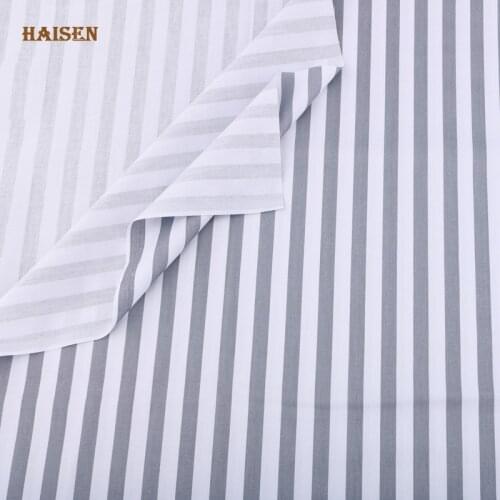 Haisen, Printed stripe Twill Cotton Fabric For Textile Cloth DIY Quilting Sewing Baby&Childrens Sheet Pillow Material 100*160cm