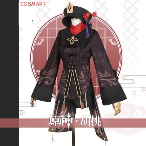 Anime Genshin Impact Cosplay Costume HuTao Game Suit Uniform Hu Tao Halloween Party Outfit For Women Girls New 2021