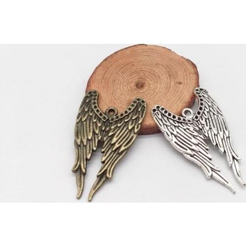 Fashion 8 pcs Alloy wings charms for Jewelry Making DIY Handmade Necklace earring accessories
