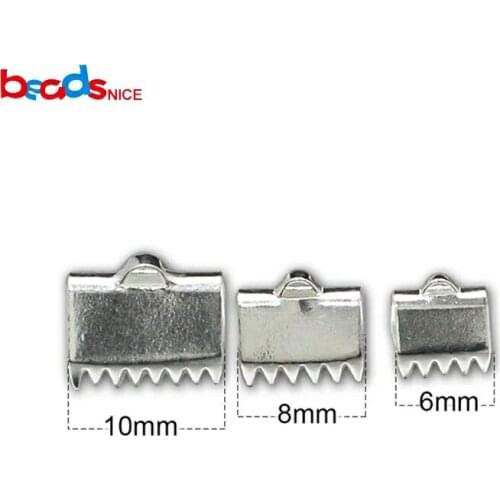 925 Sterling Silver Ribbon Crimp Ends Pendant Connector Ribbon End Clasp for Necklace Bracelet Connector Finding ID36312