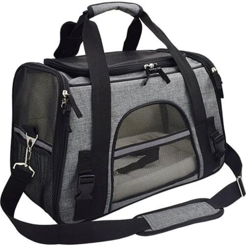 Pet Carrier Airline Approved Soft Sided Carrier for Cats and Dogs Portable Breathable Cozy Travel Pet Bag Car Seat Safe Carrier