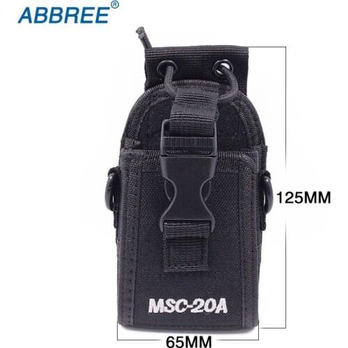 ABREE MSC-20A Portable Walkie Talkie Nylon Case Holder Pouch Bag ForBaoFeng UV-5R BF-888S UV-82 UV-S9 Plus Two Way Radio