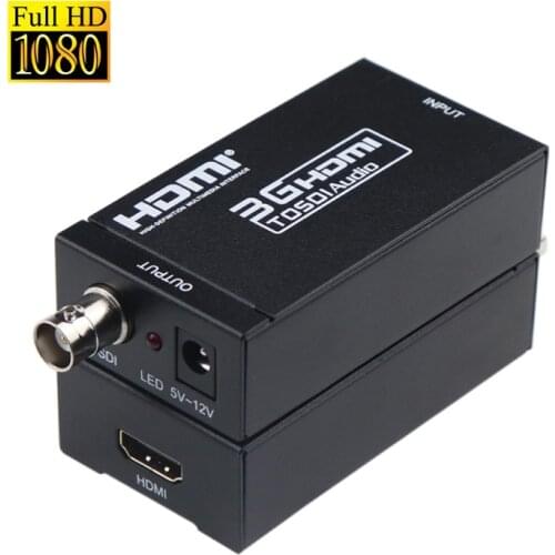 1080P HDMI to SDI Converter Mini 3G HDMI to SD-SDI HD-SDI 3G-SDI Signal Adapter with Audio Video Output for Camera Home Theater