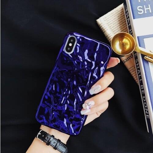 Luxury Purple Tinfoil Electroplating Phone Case For iPhoneX 8 8plus 6 6S 7 Plus Glossy Soft TPU Phone Back Cover Cases