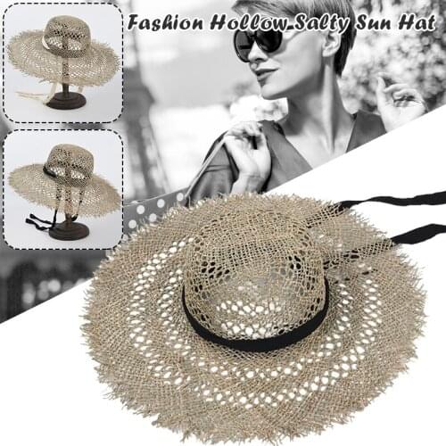 Women Sun Hat Summer Sunscreen Straw Hat Sun Straw Hat Beach Cap for Travel Beach can CSV