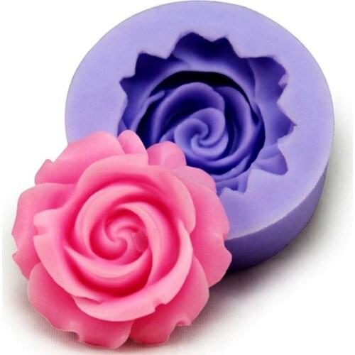 3D Rose Flower Shape Silicone Mold for Cake Fondant Chocolate Baking