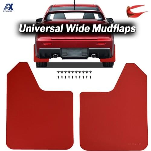 Universal Red Racing Mud Flaps Splash Guards Mudguards For Peugeot FIAT Citroen VW AUDI Ford Renault Car Van Pickup