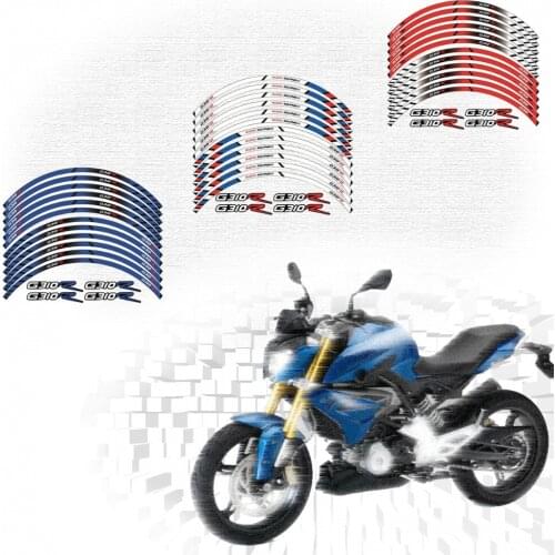High quality motorcycle wheel decals waterproof Reflective stickers rim stripes For BMW G310R BMWG310R BMW G310 R