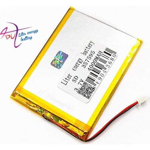 XHR-2P 2.54 357595 3.7V with protective plate 4000mAh polymer lithium battery 347594 mobile power supply GPS LED lights