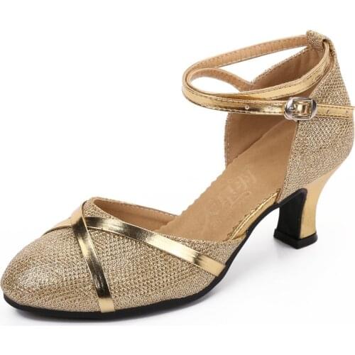 Four Female Adult Latin Shoes Sports Silver Women Shoes Soft Bottom Summer Dancing Friendship Square Dance Shoes Sneaker