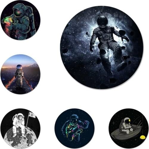 58mm Space Astronau Icons Pins Badge Decoration Brooches Metal Badges For Clothes Backpack Decoration