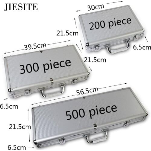 1pcs Casino Suitcase Size of 100-500Texas Poker Chips Capacity Suitcase Black Jack Poker Container Case/Box Aluminum Suitcase