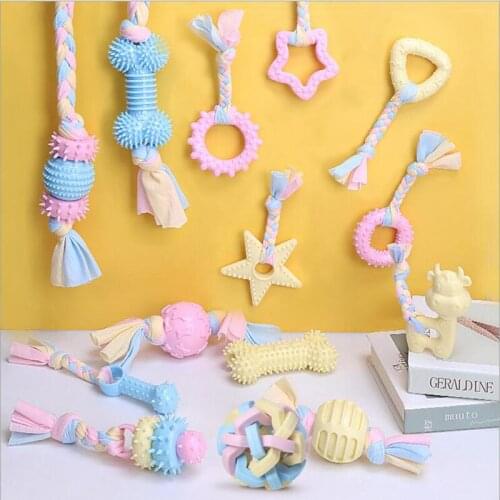 1pc New Puppy Pet Dog Toy Chew Squeaky Rubber Molar Toys Funny Nipple Ball for Cat Puppy Baby Dog Interactive Training Product