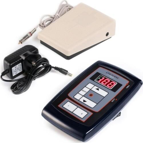 1 pc LCD Digital Adjustable Tattoo Power Supply Footswitch For Semi Permanent Makeup Tattoo Kits Machine Gun Power Supply EU US