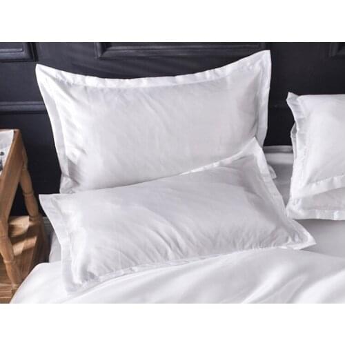 2PCS/SET Smooth Emulation Ice Silk Bedding Pillowcase Soft Satin Multicolor 48x74cm Solid Color Simulation Silk Pillow Case