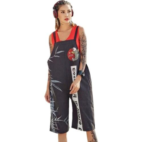 2020 Summer Women Black Casual Jumpsuits Lady Camisole Sleeveless Rompers Harajuku Hip Hop Letter Print Plus Size Playsuits Z217