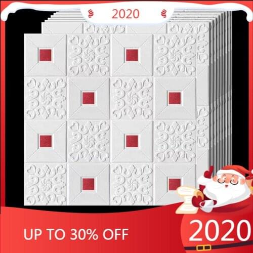 3D Wall Stickers Brick Bedroom Living Room Home Decor Waterproof Self-adhesive Wallpaper Kids Kitchen Bathroom TV Backdrop 10pcs