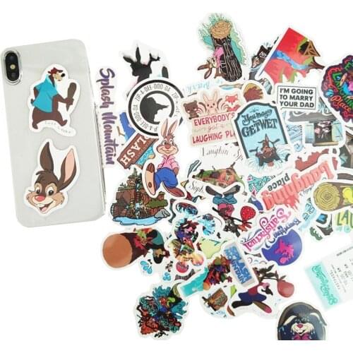 50pcs Childrens Playground Splash Mountain Graffiti Sticker Skateboard Fridge Guitar DIY Waterproof Kid Toy Stickers Decal Gift