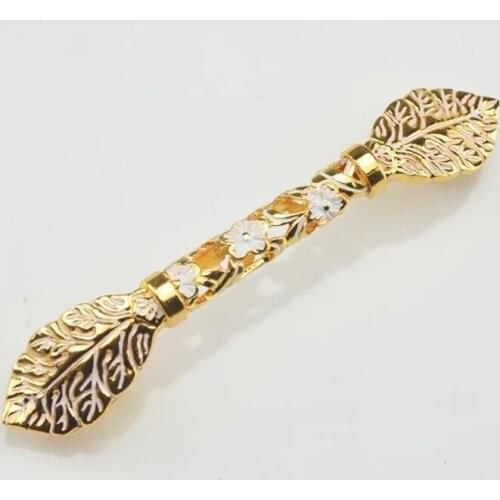 96mm European high quality handles Gold kitchen TV cabinet pull white Zinc alloy drawer dresser knobs wardrobe cupborad handles