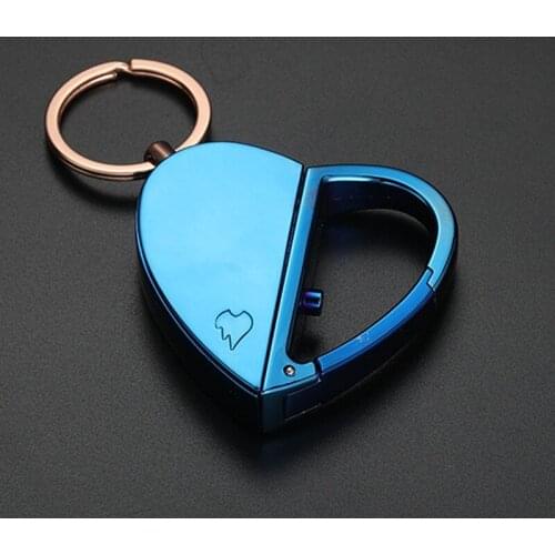 Love Keychain Folding USB Charging Lighter Creative Personality Valentines Day Gift Regalos Para Hombre Originales Encendedores