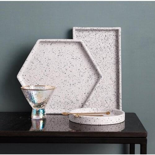 Big Size Square Concrete Tray Mold Rectangle Cement Tray Mold Round Home Decor Storage Tray Epoxy Resin Clay Mold