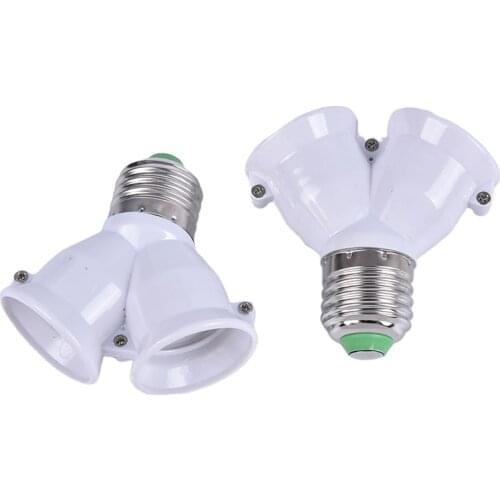 Hot Sale 1Pcs E27 To Dual E27 Lamp Holder Converter Socket Conversion Light Bulb Base