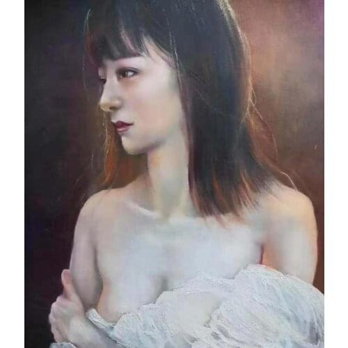 Hand-made Oill Paintings from China Mainland: Xi'an Academy of Fine Arts. Title: Beautiful Girl