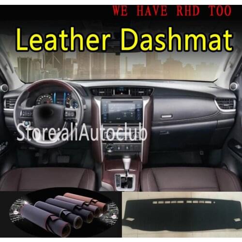 For Toyota Fortuner Sw4 N15 N16 2016 2017 2018 2019 2020 Leather Dashmat Dashboard Cover Pad Dash Mat Sunshade Carpet Car